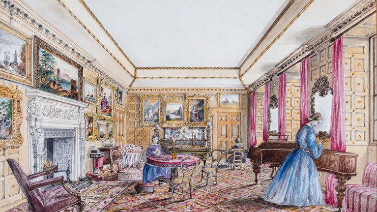 Watercolours reveal The Vyne's Victorian past